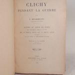 Couverture du livre Estimation du livre « clichy pendant la guerre. Notes au jour le jour des événements arrivés à Clichy du 3 août 1914 au 3 août 1919. Préface de H. Gomot. »