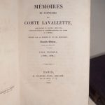 Couverture du livre Estimation du livre « mémoires et souvenirs du comte Lavallette, aide-de-camp du général Bonaparte, Conseiller-d’Etat et directeur général des Postes de l’Empire ; publié par sa famille et sur ses manuscrits. Seconde édition, revue et corrigée. T1 : 1789-1799. T2 : 1800-1829. »