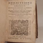 Couverture du livre Estimation du livre « descrittione di tutta l’Italia, et isole pertinenti ad essa. [SUIVI DE : ] Isole appartinenti all’Italia. »