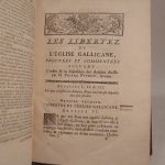 Couverture du livre Estimation du livre « les Libertez (libertés) de l’Eglise gallicane, prouvées et commentées suivant l’ordre et la disposition des Articles dressés par M. Pierre Pithou, et sur les Recueils de M. Pierre Dupuy, Conseiller d’Etat. Par M. Durand de Maillane, Avocat en Parlement. »