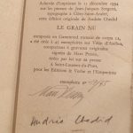 Couverture du livre Estimation du livre « le Grain nu. »