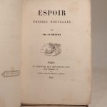 Couverture du livre Estimation du livre « espoir. Poésies nouvelles. »