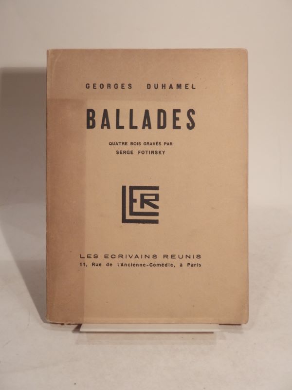 Couverture du livre Estimation du livre « ballades. Quatre bois gravés par Serge Fotinsky. »