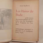 Couverture du livre Estimation du livre « les Bains de Bade : petit roman d’aventures galantes & morales, avec un frontispice de R. Fougeray du Coudray. »