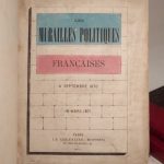 Couverture du livre Estimation du livre « les Murailles politiques françaises, depuis le 18 juillet 1870 jusqu’au 25 mai 1871. Affiches françaises et allemandes. T1 : La Guerre, La Commune – Paris, Province. T2 : La Commune : Paris, Versailles, La Province, 18 mars – 27 mai 1871. T3 : Les Murailles d’Alsace-Lorraine : Metz, Sarreguemines, Strasbourg, Haguenau, Saverne, Nancy, etc. »
