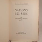 Couverture du livre Estimation du livre « saisons suisses. Avec 11 lithographies originales de Meili. »