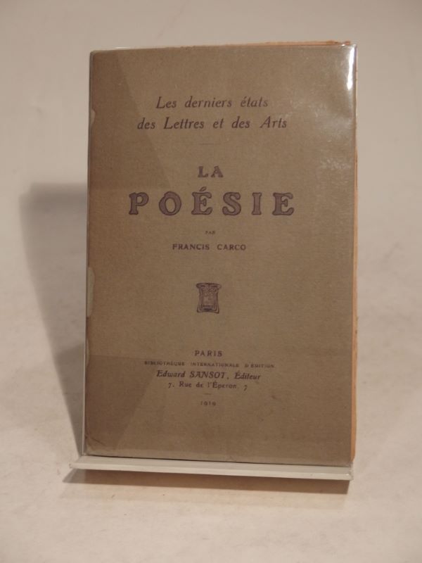 Couverture du livre Estimation du livre « les derniers états des Lettres et des Arts : La Poésie, par Francis Carco. »