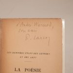 Couverture du livre Estimation du livre « les derniers états des Lettres et des Arts : La Poésie, par Francis Carco. »