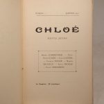 Couverture du livre Estimation du livre « chloé. Revue Jeune. Numéros 1, 2, 3 (janvier-mars 1910). »