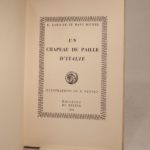 Couverture du livre Estimation du livre « un chapeau de paille d’Italie, de Labiche et Marc-Michel. Illustrations de Peynet. »