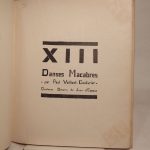 Couverture du livre Estimation du livre « xIII Danses Macabres, par Paul Vaillant-Couturier. Quatorze dessins de Jean d’Espouy. »