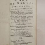 Couverture du livre Estimation du livre « l’Art de nager, avec des avis pour se baigner utilement […]. Orné de XXII figures dessinées et gravées par Charles Moette. Quatrième édition revue, corrigée et considérablement augmentée. »