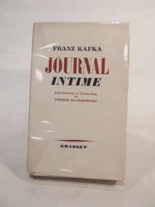 Estimation Edition originale - Couverture du livre Estimation du livre « journal intime, suivi de Esquisse d’une autobiographie, Considérations sur le péché, Méditations. Introduction et traduction de Pierre Klossowski. »