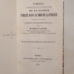 Couverture du livre Estimation du livre « tableau historique et littériare de la langue parlée dans le Midi de la France et connue sous le nom de langue romano-provençale. »