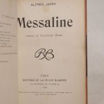 Couverture du livre Estimation du livre &laquo;&nbsp;messaline. Roman de l&rsquo;ancienne Rome.&nbsp;&raquo;