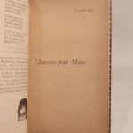 Couverture du livre Estimation du livre « chansons pour Mime. »