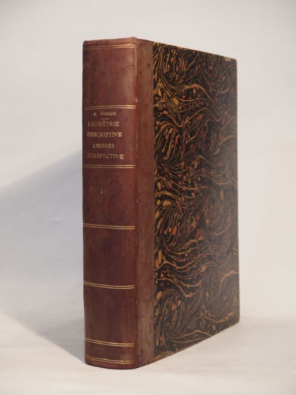 Couverture du livre Estimation du livre « géométrie descriptive, par G. Monge ; suivie d’une Théorie des ombres et de la perspective, extraite des papiers de l’auteur, par M. Brisson. Sixième édition. [SUIVI DE :] Nouveau traité de la perspective linéaire à l’usage des artistes et des écoles de dessin […] par F.-E.-V. de Clinchamp. Texte et Planches. »