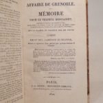Couverture du livre Estimation du livre « affaire de Grenoble. Mémoire pour le vicomte Donnadieu […] sur la plainte en calomnie par lui portée contre les Srs Rey, Cazenave et Régnier, auteurs et signataires d’un pétition pour quelques habitants de Grenoble. »