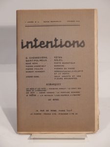 Estimation Edition originale - Couverture du livre Estimation du livre « intentions, 1re année, n°2, février 1922. »