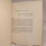 Couverture du livre Estimation du livre « eloge de l’olivier. Avec une Préface en musique d’Ennemond Trillat, d’un frontispice de Raphael Drouart, des photographies de Blanc et Demilly, le texte imprimé par Audin et Cie de Lyon. »