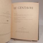 Couverture du livre Estimation du livre « le Centaure. Recueil trimestriel de Littérature et d’Art. Deuxième volume. »