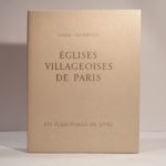 Couverture du livre Estimation du livre « eglises villageoises de Paris. Lithographies originales des Georges Gobô. »