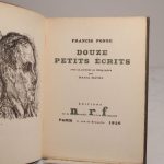 Couverture du livre Estimation du livre « douze petits écrits. Avec un portrait en lithographie par Mania Mavro. »