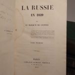 Couverture du livre Estimation du livre « la Russie en 1839. »