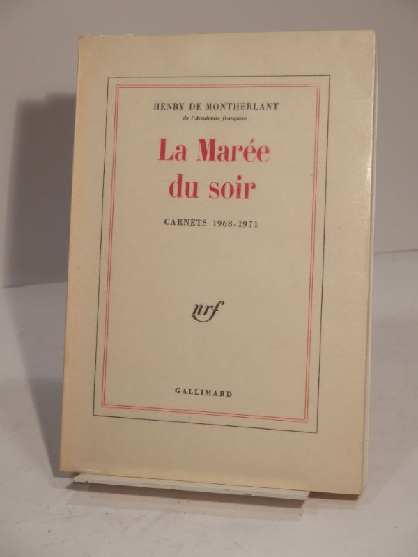 Couverture du livre Estimation du livre « la Marée du soir. Carnets 1968-1971. »