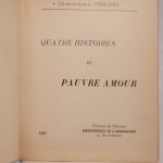 Couverture du livre Estimation du livre « quatre histoires de pauvre amour »