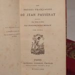 Couverture du livre Estimation du livre « les Poésies françaises de Jean Passerat, publiées avec Notice & Notes par Prosper Blanchemain. »