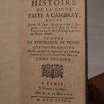 Couverture du livre Estimation du livre « histoire de la Ligue faite à Cambray entre Jules II. Pape, Maximilien I. Empereur, Louis XII. Roy de France, Ferdinand V. Roy d’Arragon, & tous les Princes d’Italie. Contre la République de Venise. Quatrième édition revue, corrigée & augmentée par l’auteur. »