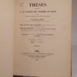 Couverture du livre Estimation du livre « thèses présentées à la Faculté des Sciences de Paris pour obtenir le grade de Docteur ès Sciences mathématiques, par M. Gaston Darboux. Sur les surfaces orthogonales. [SUIVI DE:] […] par M. Maurice Lévy. Thèse de mécanique appliquée : Essai théorique et appliqué sur le mouvement des liquides. Thése de géométrie : Sur une transformation des coordonnées curvilignes orthogonales et sur les coordonnées curvilignes comprenant une famille quelqconque de surfaces du second ordre. [DE:] […] par M. Halphen. Sur les invariants différentiels. [DE:] […] par M. Ch. Biehler. Sur la théorie des équations. [DE:] […] par M. A.-E. Pellet. Sur la théorie des équations algébriques. Sur la théorie des surfaces. [ET DE:] […] par H. Lemonnier. Des surfaces dont les lignes de courbure sont planes ou sphériques. Points d’inflexion et points Steiner dans les lignes du troisième ordre. »