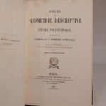 Couverture du livre Estimation du livre « cours de géométrie descriptive de l’Ecole polytechnique, comprenant les éléments de la géométrie cinématique. Illustré de 249 figures dans le texte »