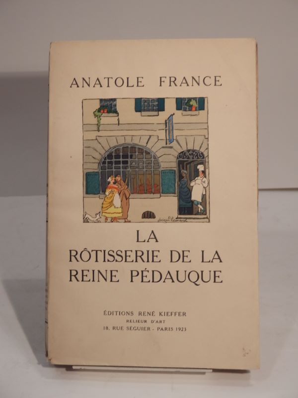 Couverture du livre Estimation du livre « la Rôtisserie de la Reine Pédauque. Edition revue et corrigée par l’auteur. Illustrations en couleurs de Joseph Hémard. »