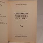 Couverture du livre Estimation du livre « glissements progressifs du plaisir. Ciné-roman. Illustré de 56 photographies extraites du film. »