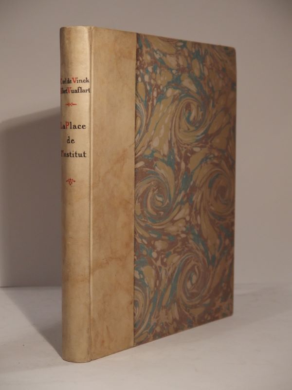 Couverture du livre Estimation du livre « la Place de l’Institut, sa Galerie marchande des Quatre-Nations et ses étalages d’estampes, 1660-1880. Contribution à l’histoire d’un décor parisien et à la chronique de la curiosité à Paris. »