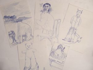 Estimation Manuscrits à peinture - Couverture du livre Estimation du livre « cadavres-exquis : 5 dessins originaux. »