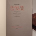 Couverture du livre Estimation du livre « eloge de la Folie. Nouvellement traduit du latin par Pierre de Nolhac. Images coloriées de Chas-Laborde. »