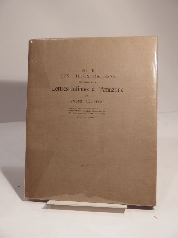 Couverture du livre Estimation du livre « suite des illustrations composées pour Lettres intimes à l’Amazone. Tirage en sanguine de cinquante-deux lithographies sur vélin héliotrope et des deux bois sur papier d’Auvergne. Avec une notice. »