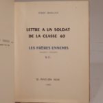 Couverture du livre Estimation du livre « lettre à un soldat de la classe 60. Les frères ennemis. »