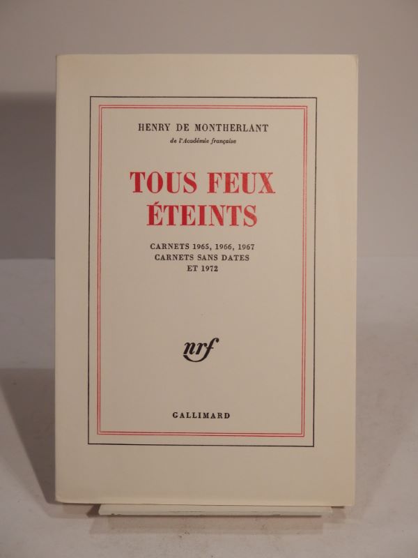 Couverture du livre Estimation du livre « tous feux éteints. Carnets 1965, 1966, 1967. Carnets sans dates. Et 1972. »