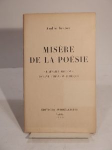 Estimation Edition originale - Couverture du livre Estimation du livre « misère de la poésie. « L’Affaire Aragon » devant l’opinion publique. »