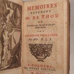 Couverture du livre Estimation du livre « les Oeuvres postumes (posthumes) de Monsieur de La Fontaine. [SUIVI DE:] Mémoires touchant Mr. de Thou, où l’on voit ce qui s’est passé de plus particulier durant son ambassade d’Hollande. Par Mr. D. L. R. (de la Roche). »