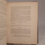 Couverture du livre Estimation du livre « thèses présentées à la Faculté des Sciences de Paris pour le Doctorat ès Sciences mathématiques, par M. A. Picart. 1ère thèse : Essai d’une théorie géométrique des surfaces. 2e thèse : Propositions de mécanique données par la Faculté. [SUIVI DE:] Thèses […] par M. l’abbé d’Esclaibes : Sur les applications des fonctions elliptiques à l’étude des courbes du premier genre. [DE:] Thèse […] par M. Jules Tannery : Propriétés des intégrales des équations différentielles linéaires à coefficients variables. [DE:] Thèses […] par M. J. Garlin. Thèse de mécanique : Sur les surfaces isothermes et orthogonales. Thèse d’astronomie : Sur les mouvements apparents. [DE :] Thèses […] par M. Saint Loup. Thèse d’astronomie : Sur une nouvelle méthode pour le calcul des perturbations du mouvement des planètes. Thèse de géométrie : Sur les propriétés des lignes géodésiques. [DE:] Thèses […] par M. F. Massieu. 1ère thèse : Sur les intégrales algébriques des problèmes de mécanique. 2e thèse : Sur le mode de propagation des ondes planes et la surface de l’onde élémentaire dans les cristaux birégringents à deux axes. [ET DE:] Sur la fonction exponentielle [par Hermite]. »