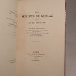 Couverture du livre Estimation du livre « les oeillets de Kerlaz. Edition originale illustré de quatre eaux-fortes de Rudaux et de huit en-têtes et culs-de-lampe de Giacomelli gravées par T. de Mare. »