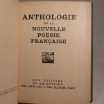 Couverture du livre Estimation du livre « anthologie de la nouvelle poésie française. »