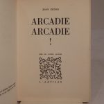 Couverture du livre Estimation du livre « arcadie Arcadie ! Bois de Lucien Jacques. »