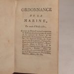 Couverture du livre Estimation du livre « ordonnance de la Marine, du mois d’Août 1681. […] Ordonnance de Louis XIV, Roi de France et de Navarre, pour la Marine, donnée à Fontainebleau, au mois d’Août 1681. Tome IX. »