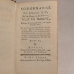 Couverture du livre Estimation du livre « ordonnance de la Marine, du mois d’Août 1681. […] Ordonnance de Louis XIV, Roi de France et de Navarre, pour la Marine, donnée à Fontainebleau, au mois d’Août 1681. Tome IX. »
